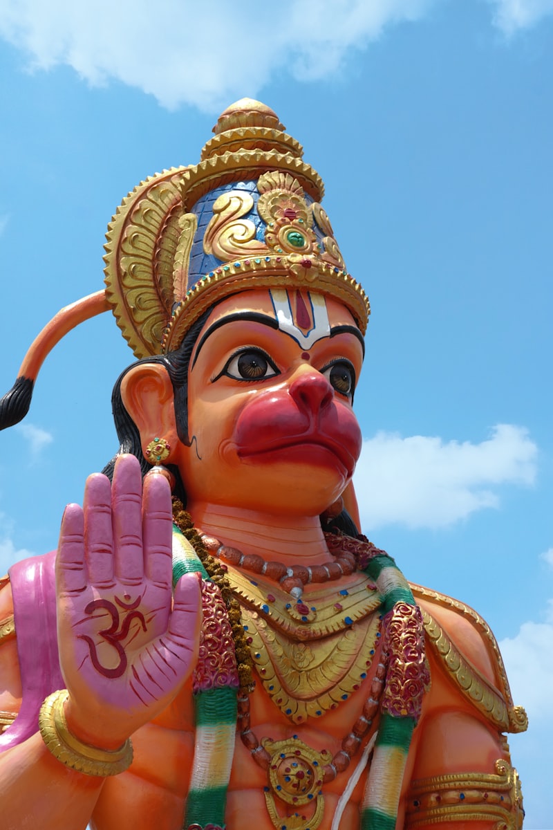 Colorful Hanuman murti