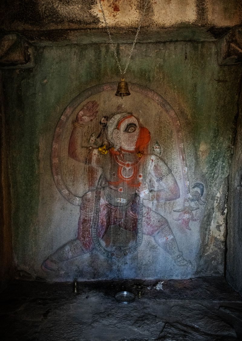 Hanuman wall art Hampi