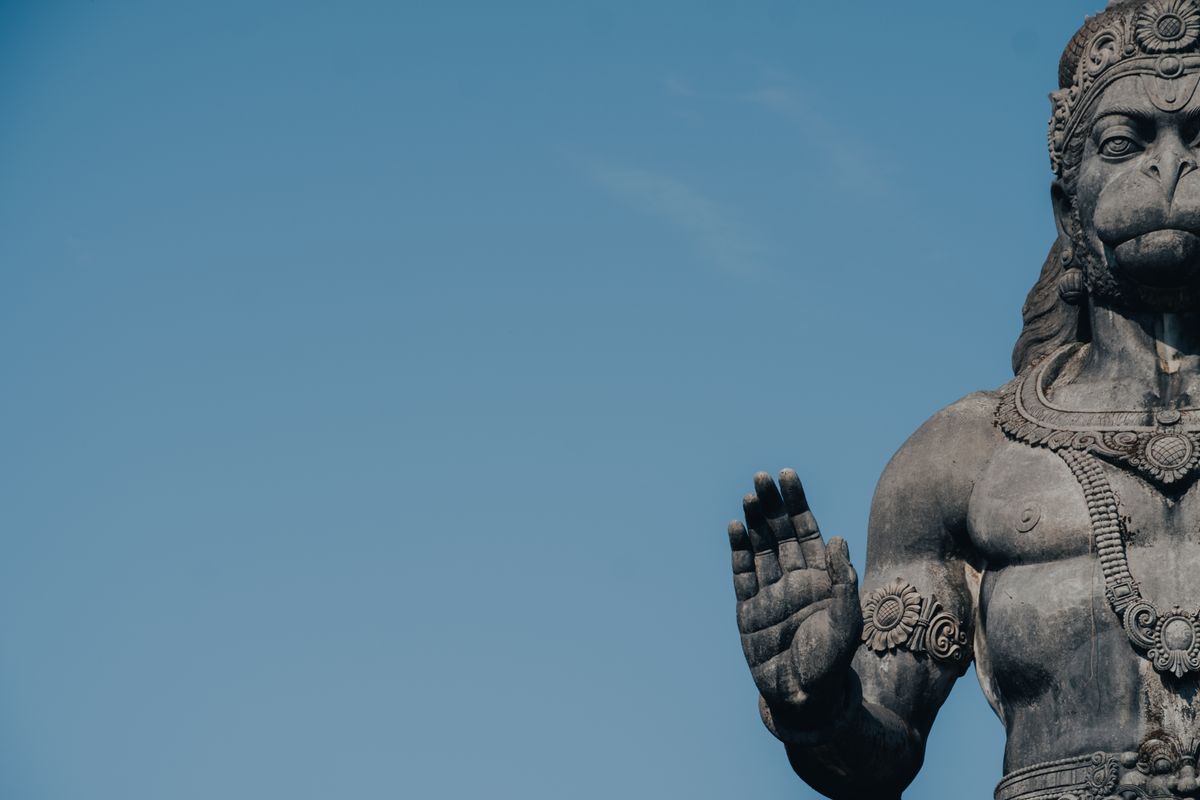 Lord Hanuman stone statue